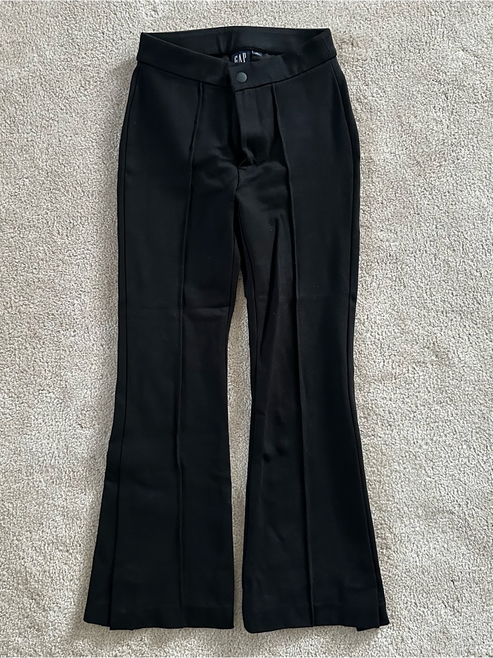 GAP Black Flared Trousers with Front Creases